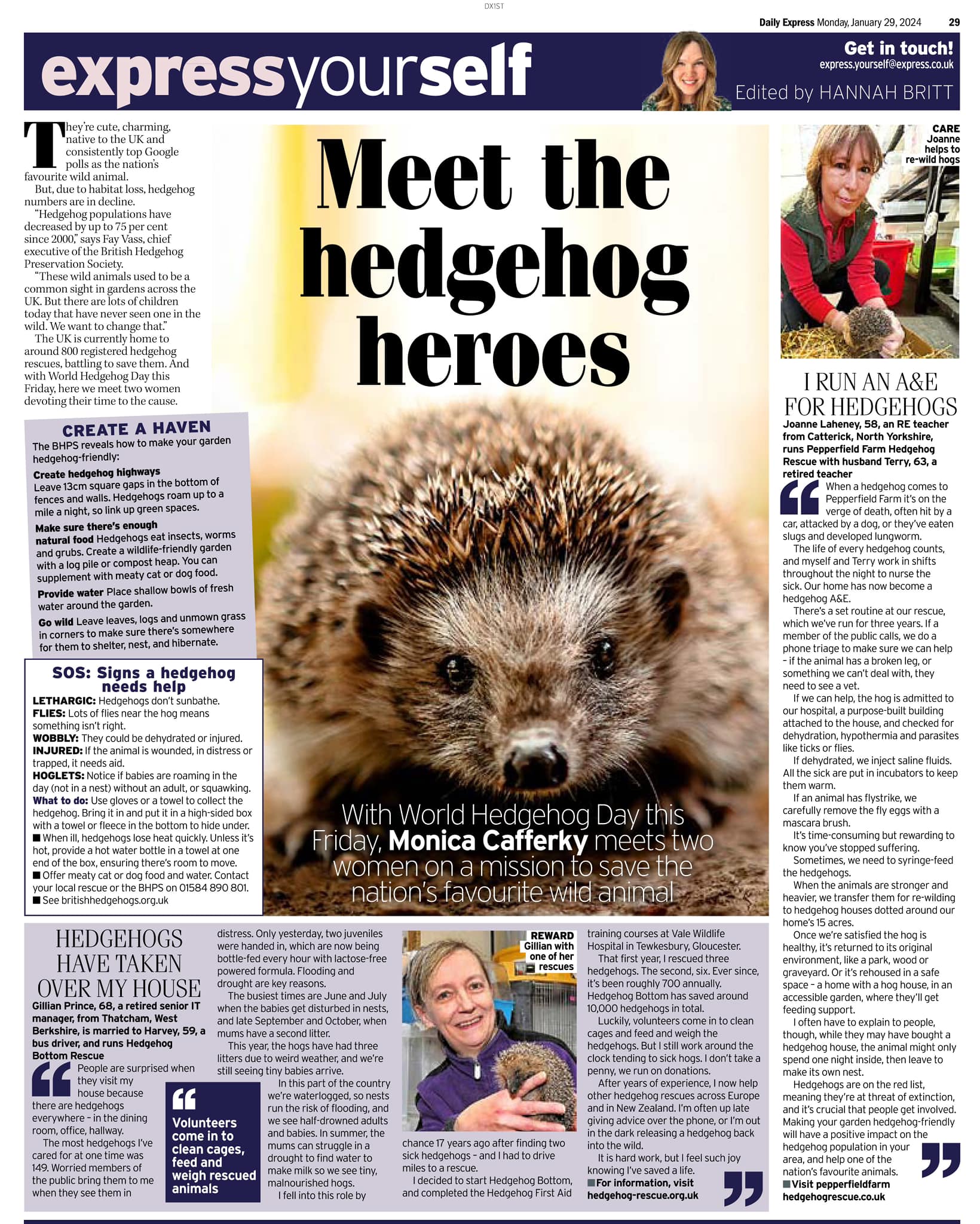 JLa Hedgehog Daily Express 29-01-24